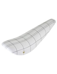 20 2/line Stitched Banana Saddle Vinyl All White...